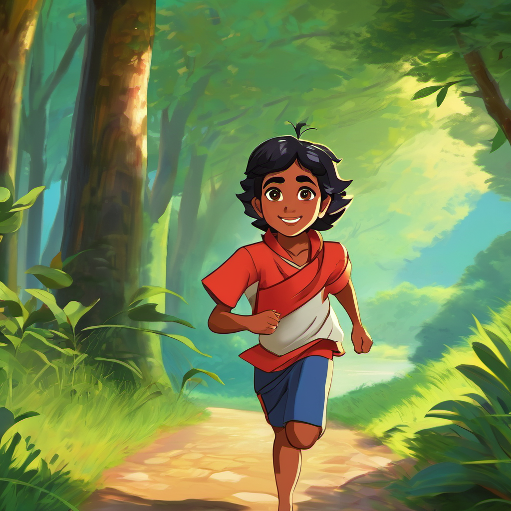 Nani Buri was known for her wisdom and kind heart. She looked at Shayal with a twinkle in her eye and said, "Dear Shayal, today we are having a race along the riverbanks, and I think you would be the perfect competitor. But be warned, a young boy named Khokon is known as the fastest runner in all of Bangladesh!" Shayal's eyes widened with excitement. He had always loved to run, and the thrill of competition was irresistible. So without any hesitation, he accepted Nani Buri's challenge.