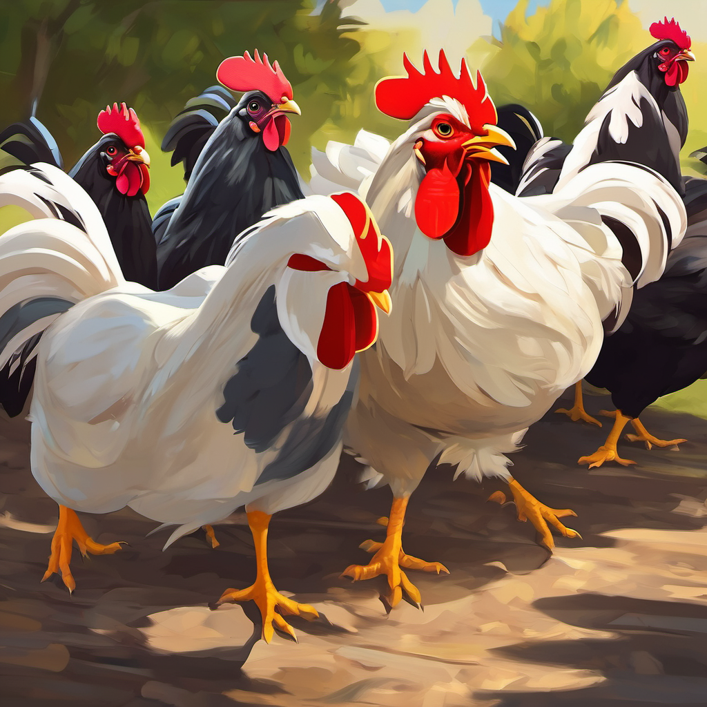 Just as Shayal was about to line up for the race, a group of chickens ran over. The chickens were led by a bossy chicken named Murgi. She squawked, "I heard there was a race happening! I want to join too!" Shayal chuckled and said, "Of course, Murgi! The more, the merrier!" And so, Murgi, with her feathered friends, joined the race as well.