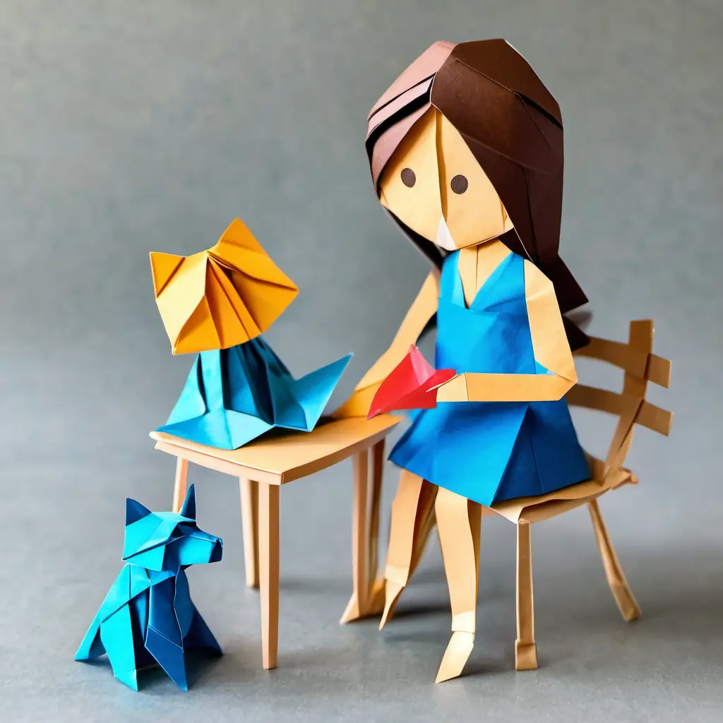 Little girl with brown hair, blue eyes, wearing blue dress hopeful, mom explains, teddy on the chair.