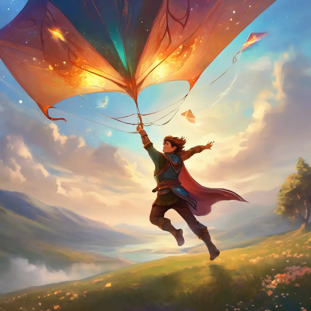 Spark flies to retrieve Max's kite, showing his powers.