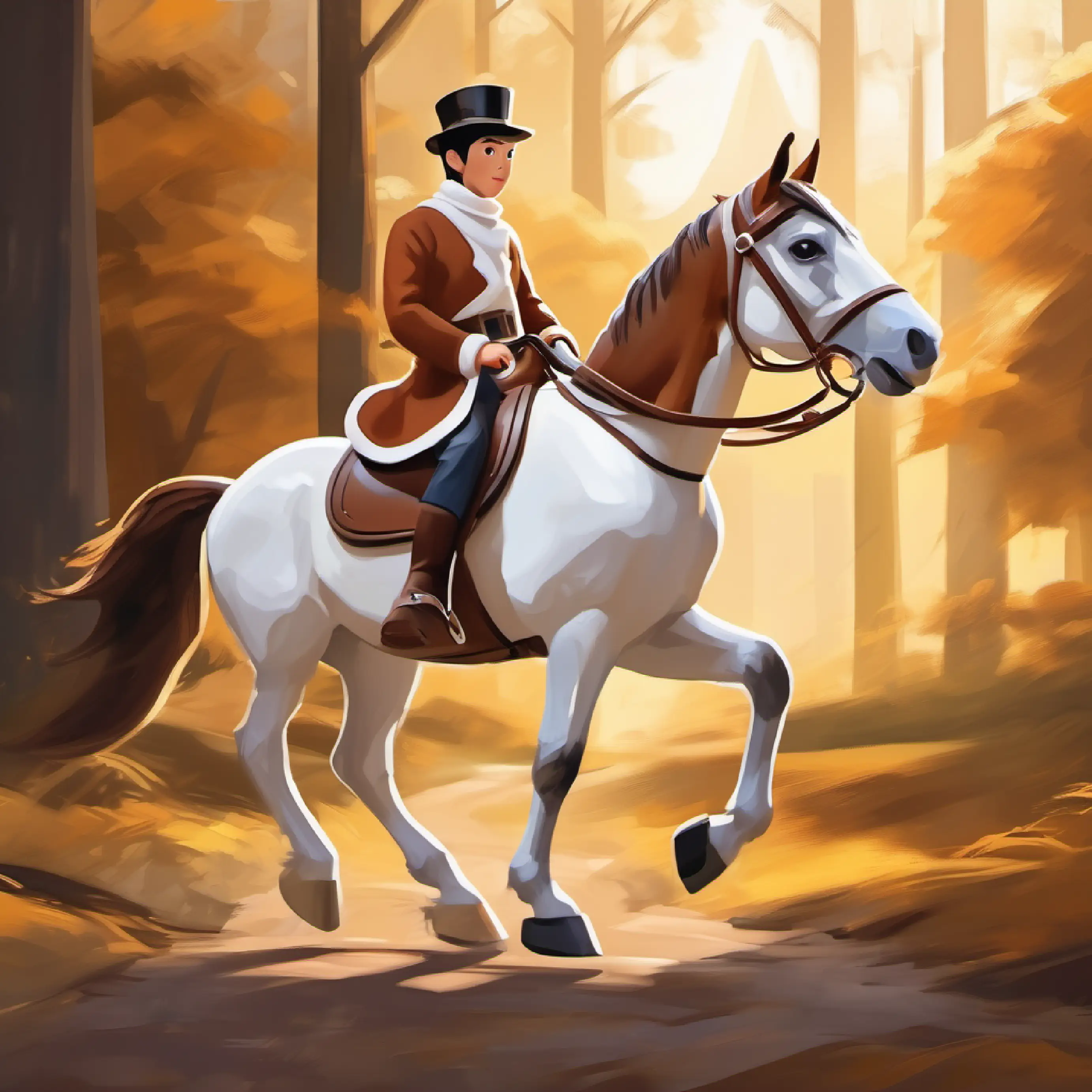 Riding Toy horse, brown and white, always ready for a ride, adventure begins