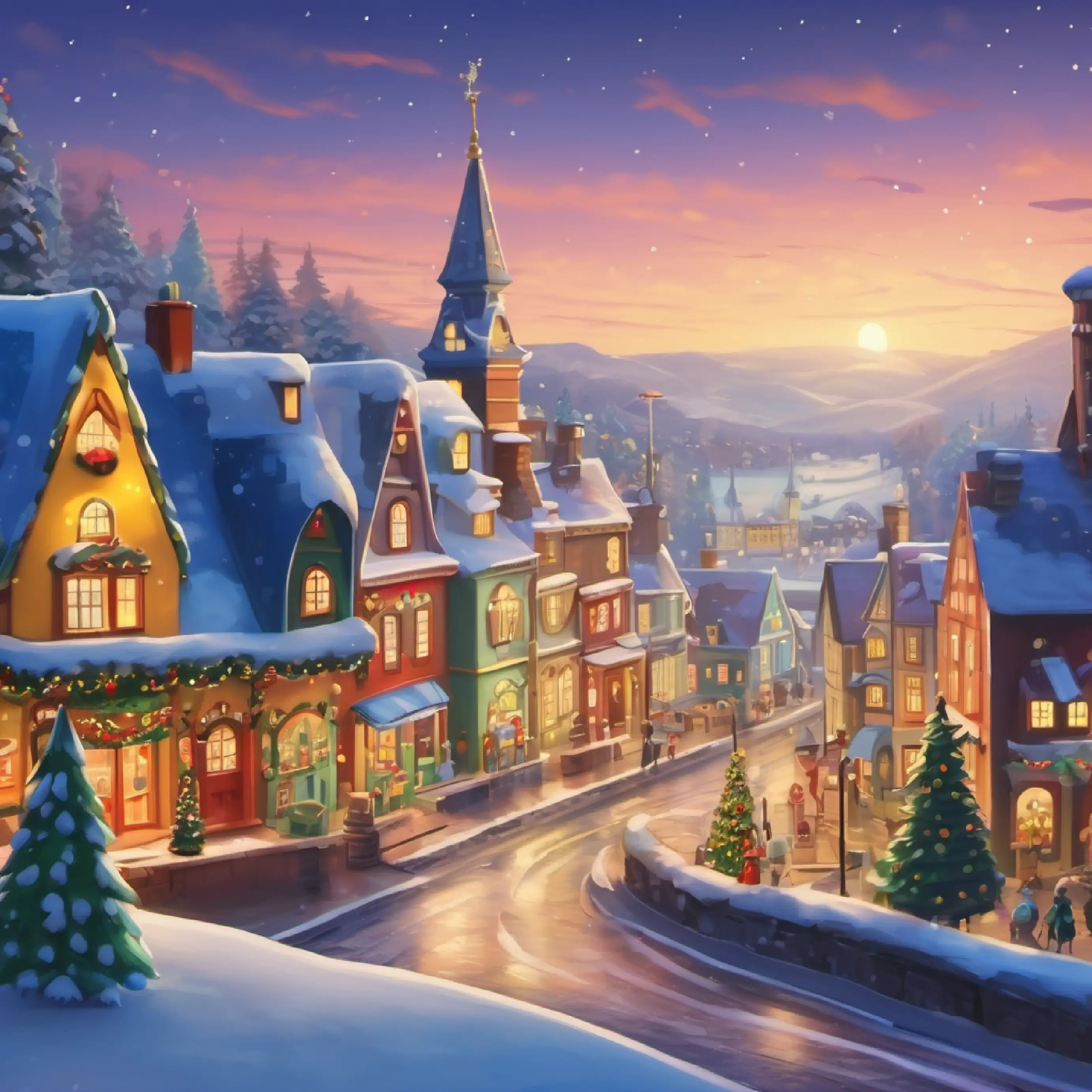 Arrival at a peaceful toy town