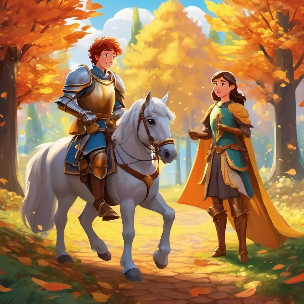 Introduction of Brave knight with shiny armor and brown eyes's best friend, Sparkle the fairy, and their plan to find the princess.