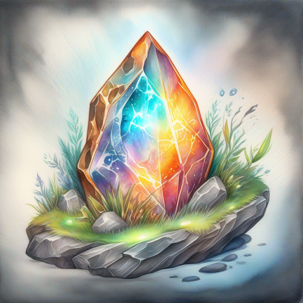 A glowing stone with legendary magical powers.