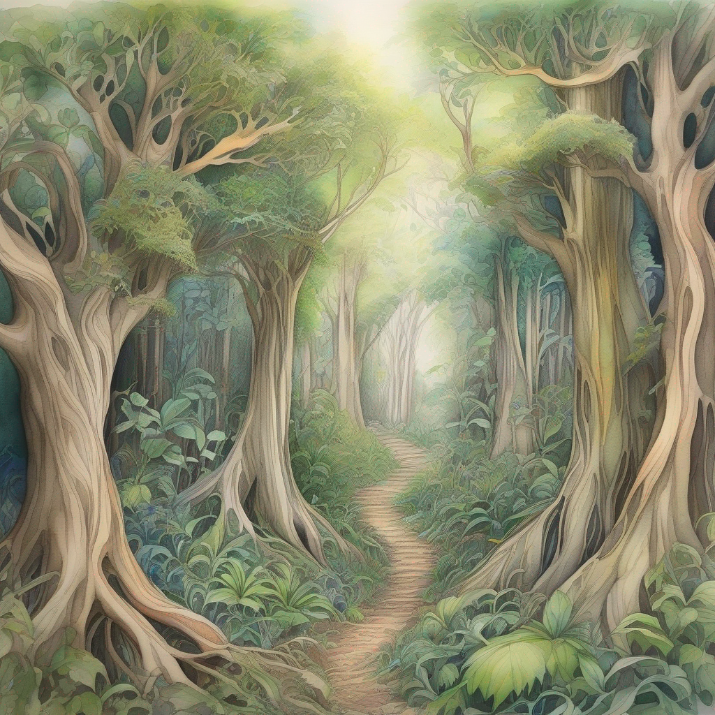 The enchanted grove flourishes with the power of patience.
