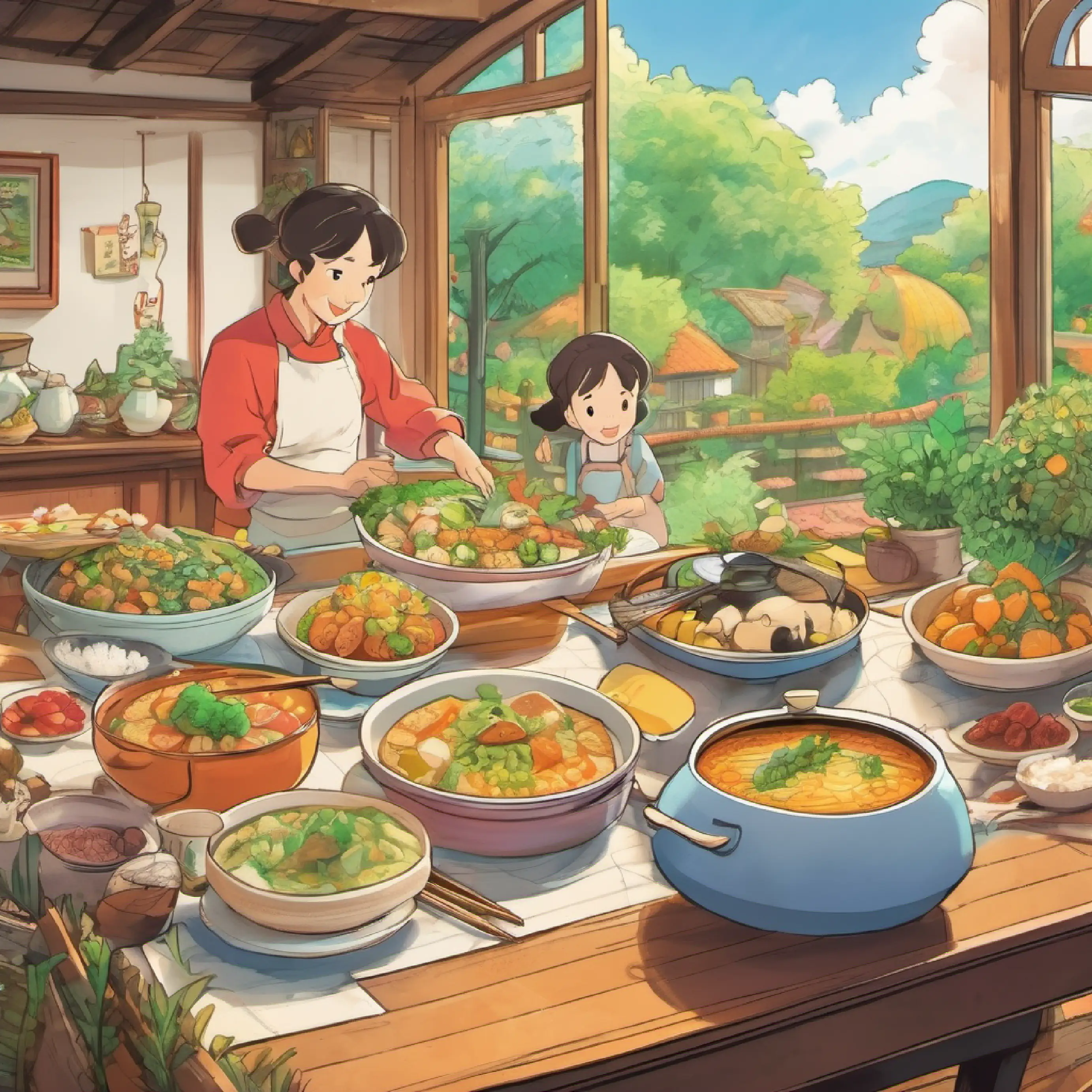 The family returns to a home scented with savory dishes.