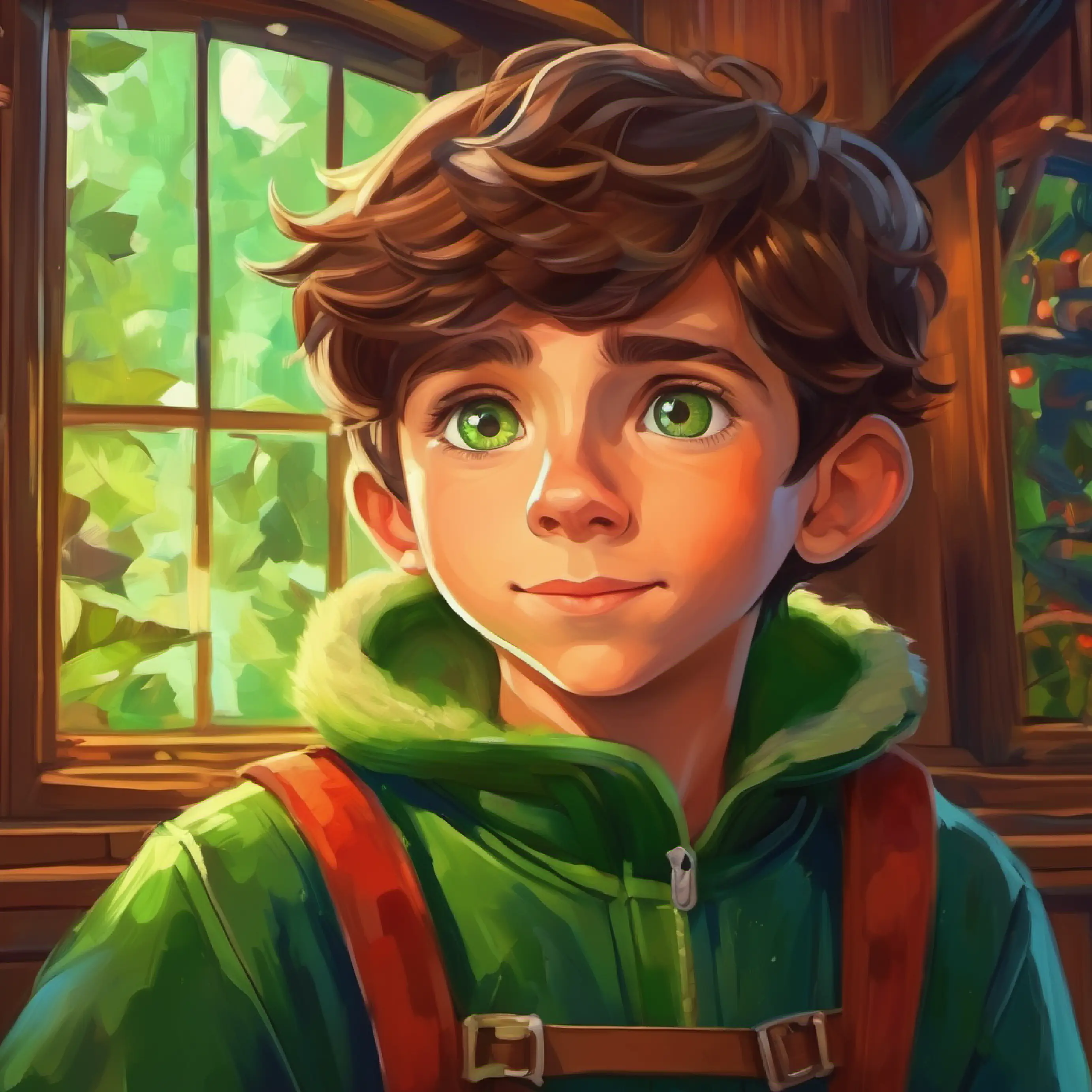 Curious boy with brown hair, green eyes reflects on the value of friendship and the adventure they had on Planet Zorblat.