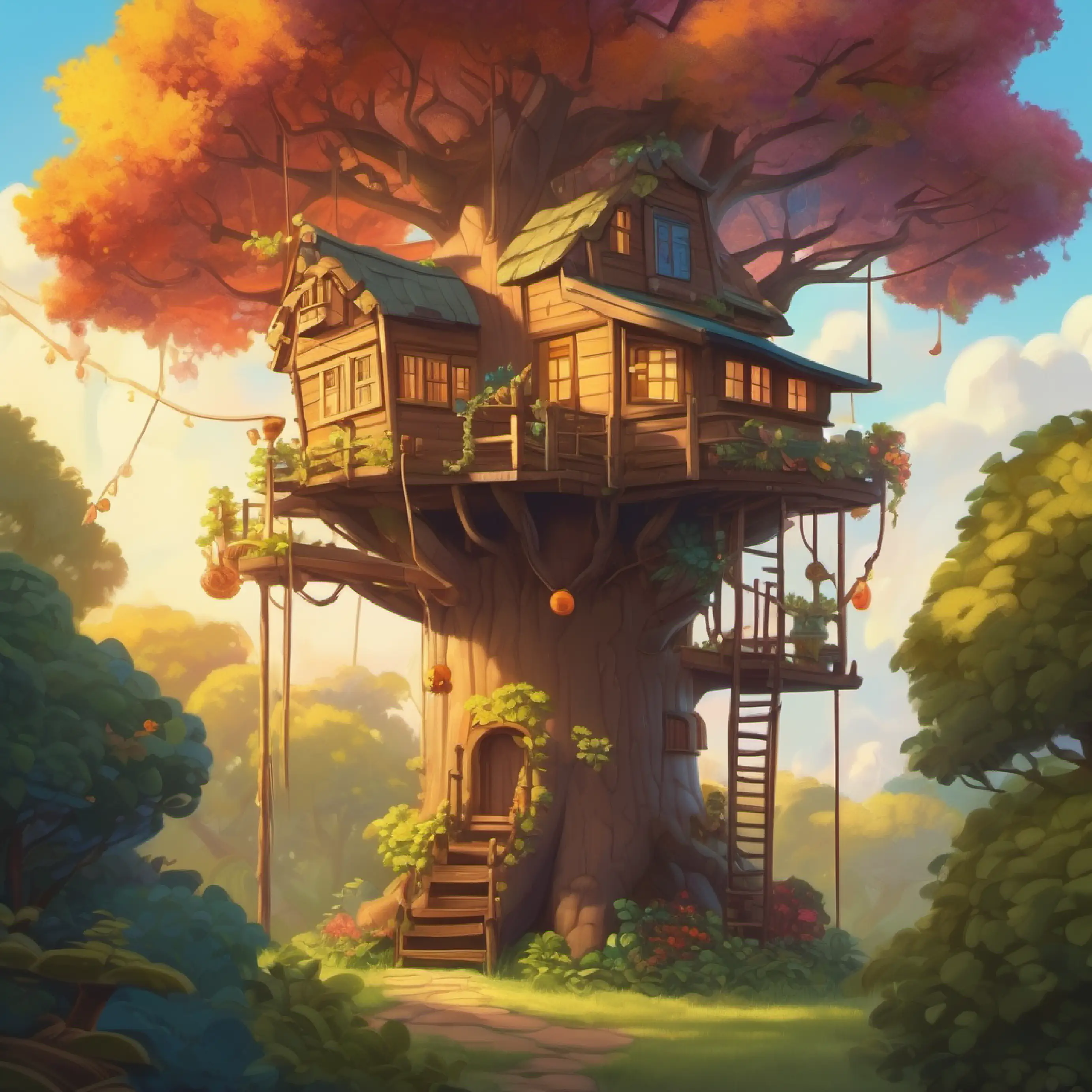 Completion of treehouse and character growth.