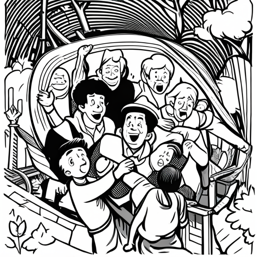 Peter being lifted out of the well by villagers